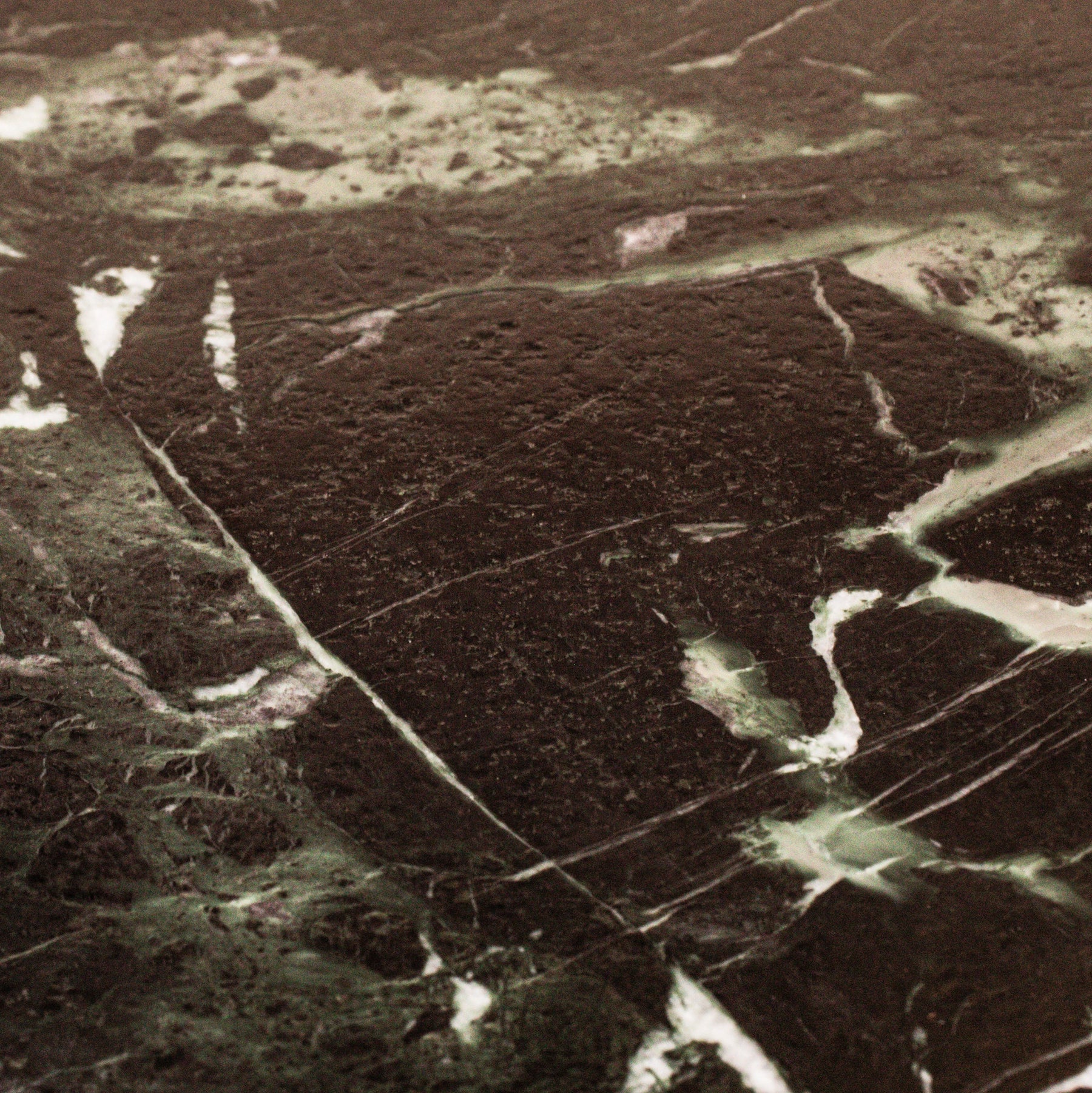 A close-up detail of Varias Green marble.