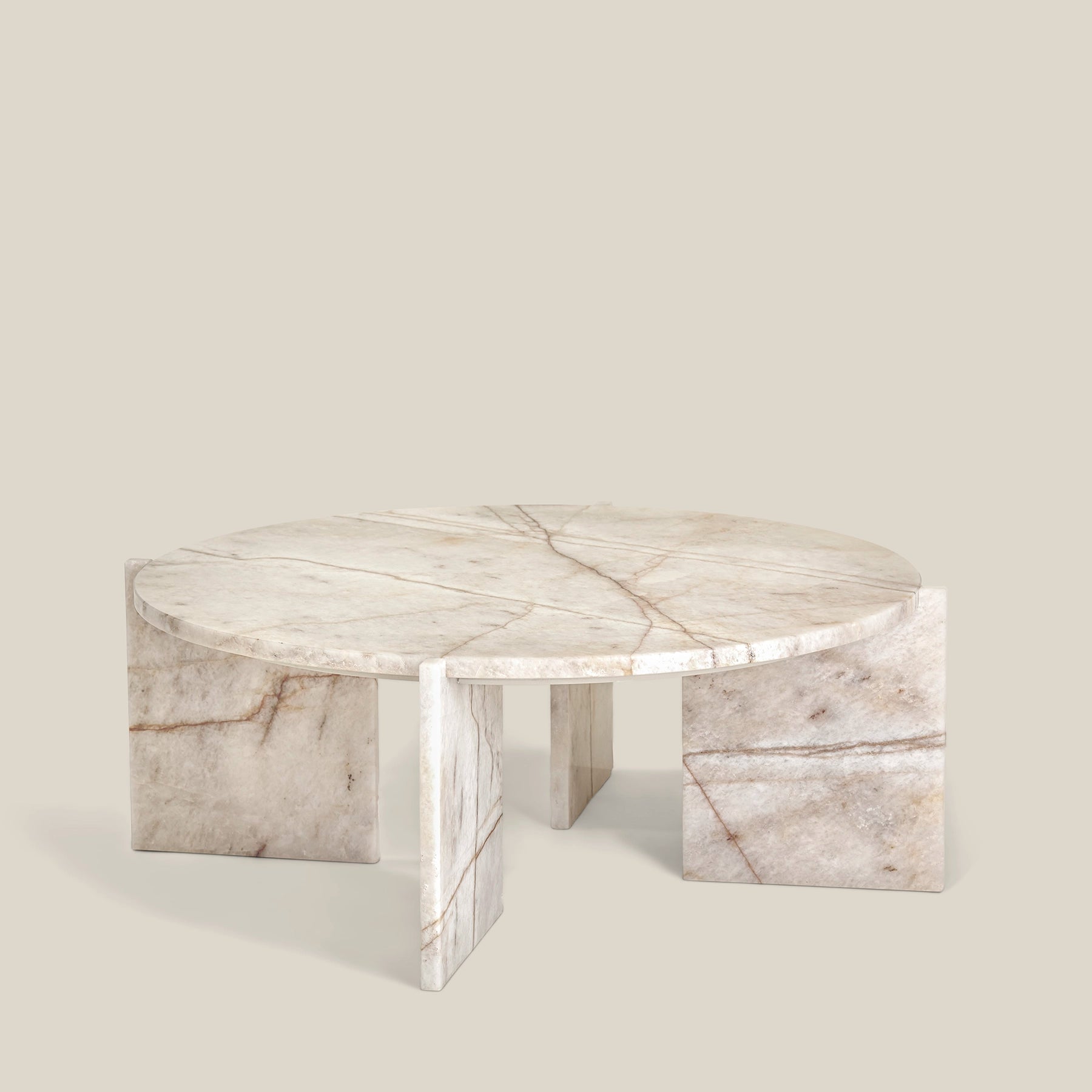 A statement coffee table showcasing the natural beauty of Cristallo Imperial.